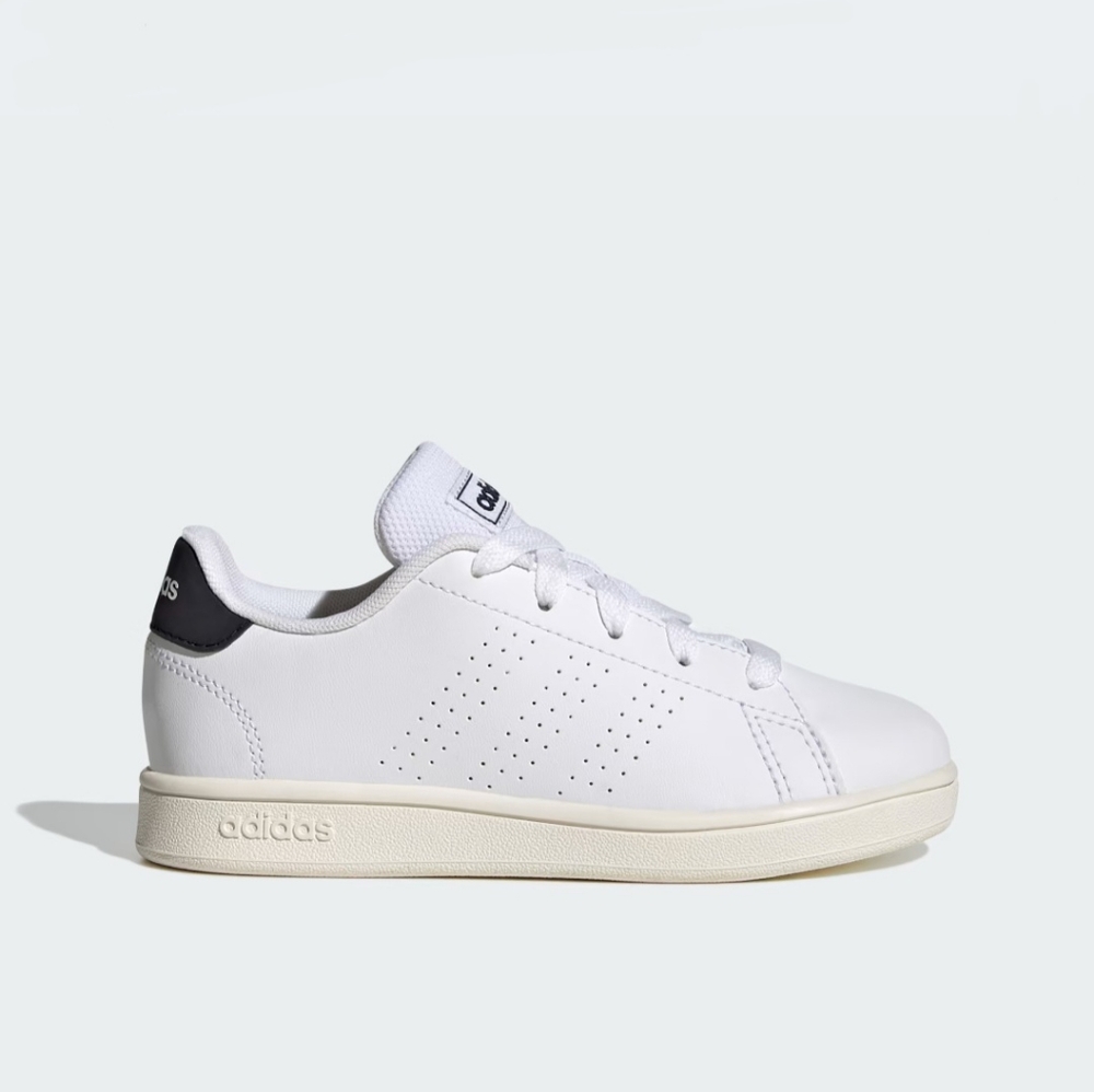 New Adidas Unisex Advantage Kids Tennis White Shoes Sneakers GW6487 Size 5
